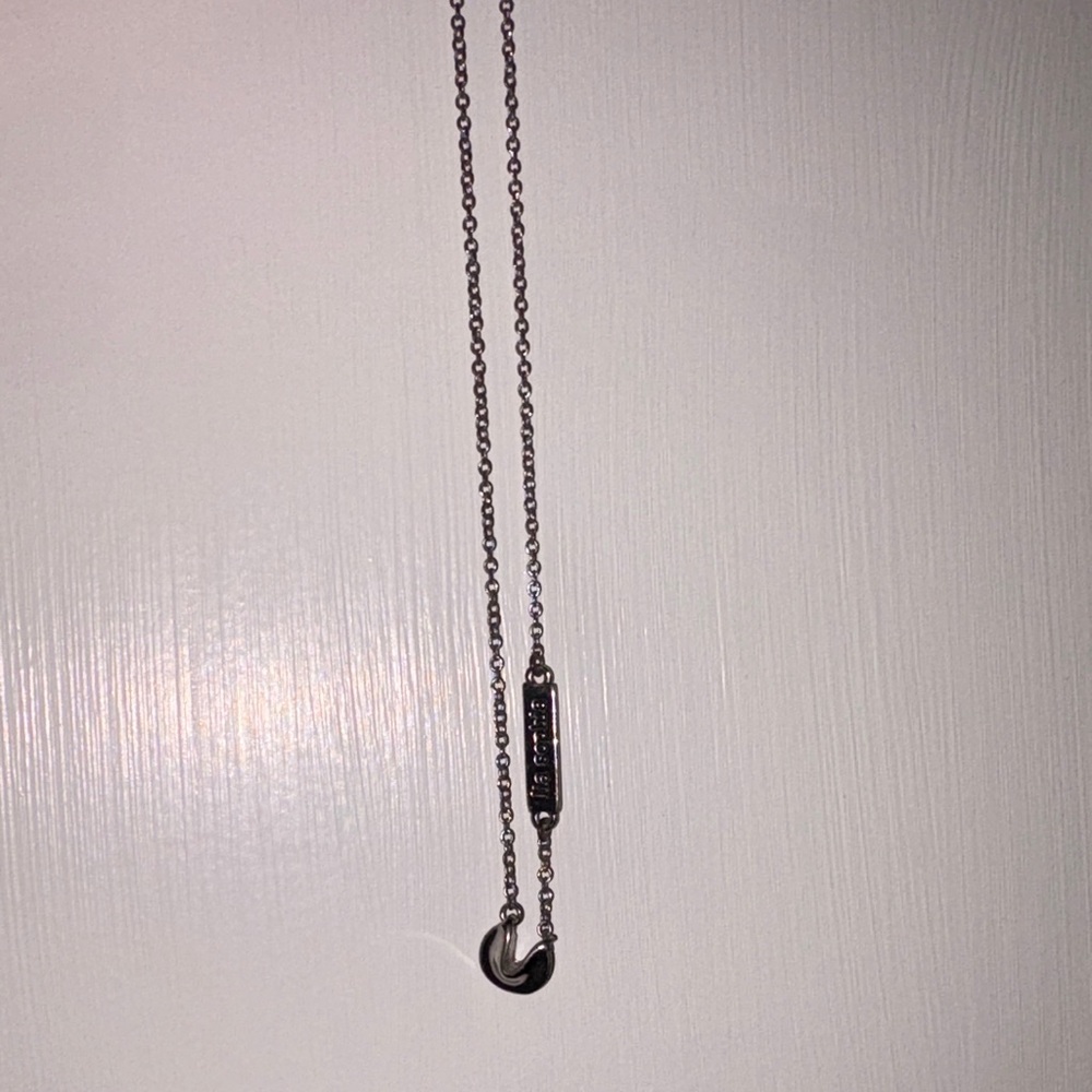 Lia Sophia Silver Chain Necklace with Pendant “believe in yourself”